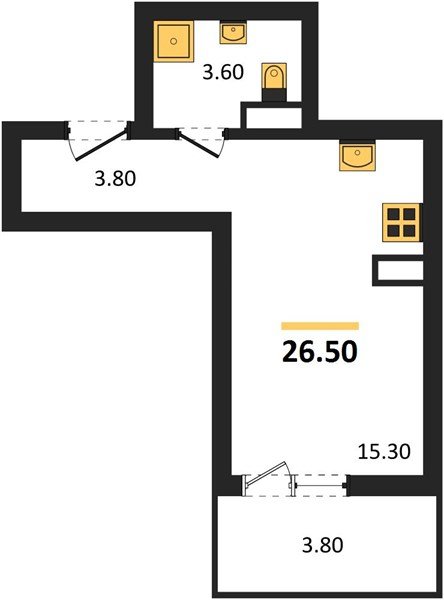 Фото №1: Студия 26 м² - Краснодар, мкр. Прикубанский внутригородской округ