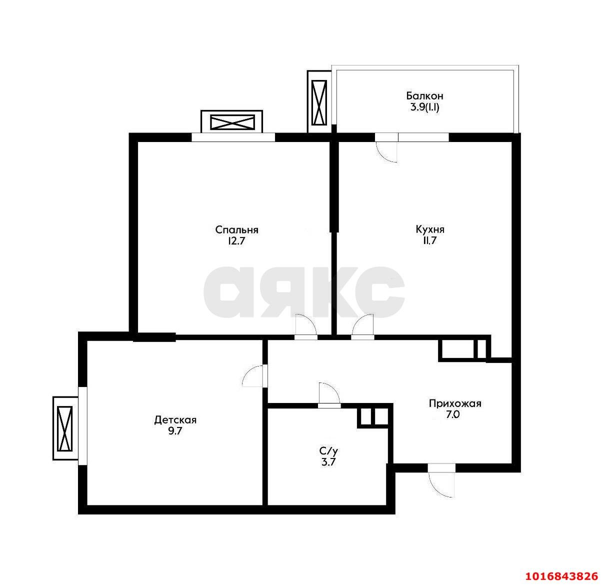 Фото №8: 2-комнатная квартира 47 м² - Краснодар, Прикубанский внутригородской округ, мкр. жилой комплекс Южане, ул. Даниила Смоляна, 65к1