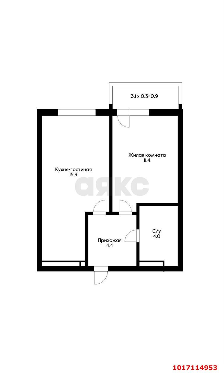 Фото №20: 1-комнатная квартира 40 м² - Краснодар, Прикубанский внутригородской округ, мкр. жилой комплекс Свобода, ул. Домбайская, 55