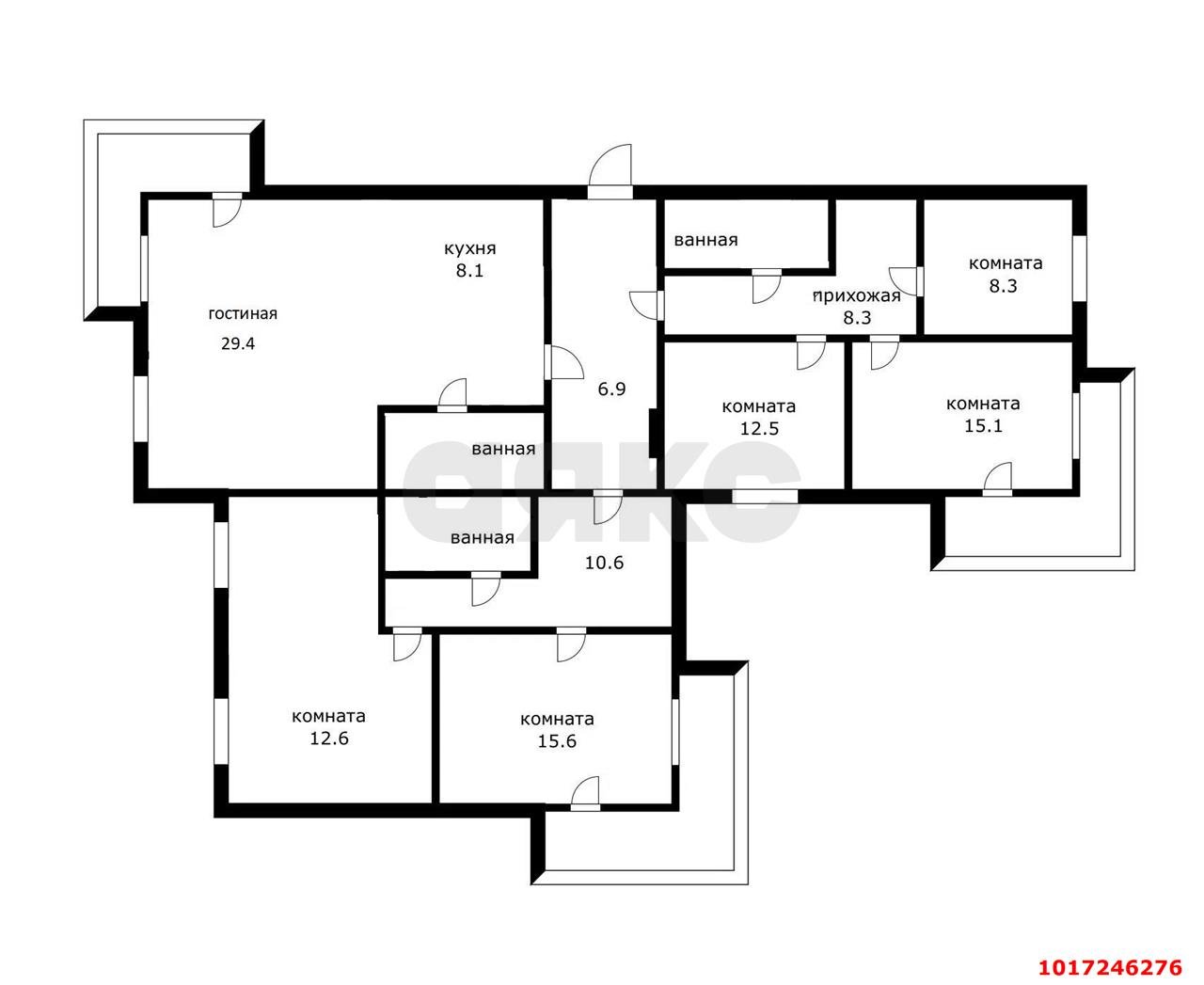 Фото №25: 5+-комнатная квартира 162 м² - Краснодар, Западный внутригородской округ, мкр. Центральный, ул. имени Пушкина, 5