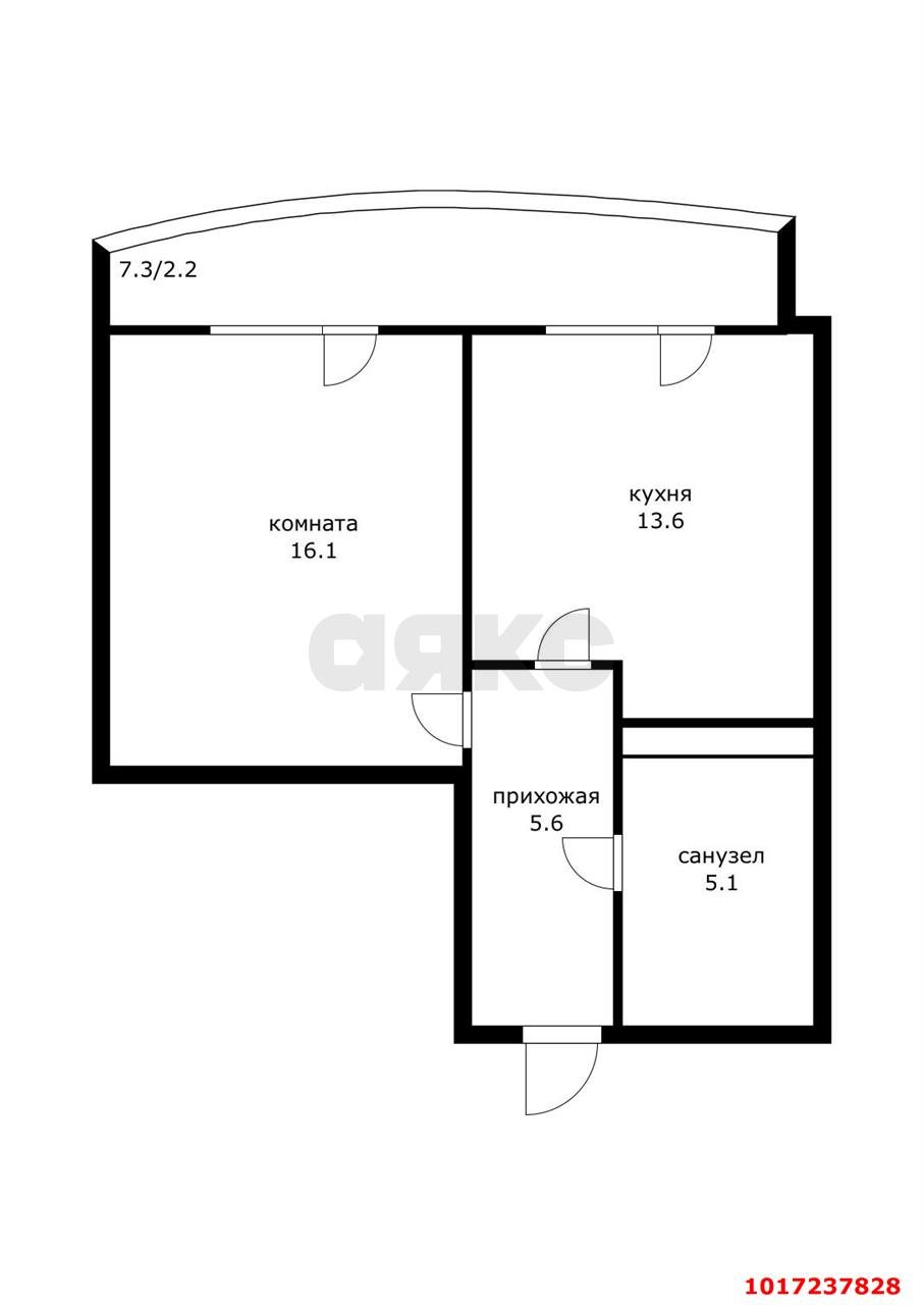 Фото №16: 1-комнатная квартира 48 м² - Краснодар, Центральный внутригородской округ, мкр. Черёмушки, ул. Обрывная, 22/1