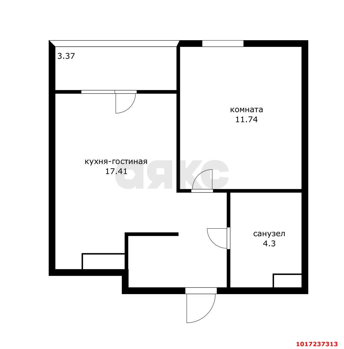 Фото №14: 1-комнатная квартира 32 м² - Краснодар, Центральный внутригородской округ, Табачная Фабрика, мкр. ЖК Все Свои Вип, ул. Колхозная, 5/2