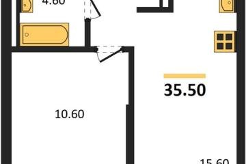 Фото №1: 1-комнатная квартира 35 м² - Краснодар, мкр. Прикубанский внутригородской округ,