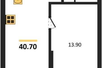Фото №1: 1-комнатная квартира 40 м² - Краснодар, мкр. Прикубанский внутригородской округ,