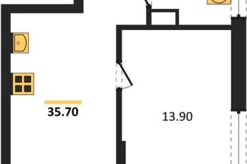 Фото №1: 1-комнатная квартира 35 м² - Краснодар, мкр. Прикубанский внутригородской округ,