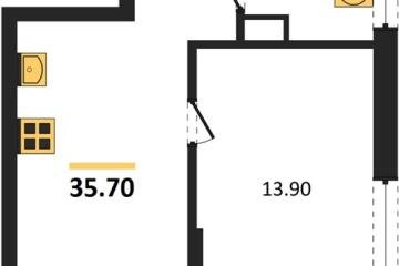 Фото №1: 1-комнатная квартира 35 м² - Краснодар, мкр. Прикубанский внутригородской округ,