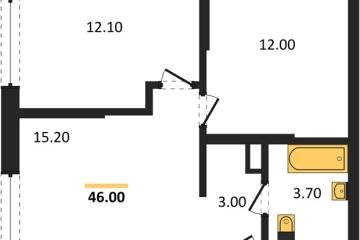 Фото №1: 2-комнатная квартира 46 м² - Краснодар, мкр. Прикубанский внутригородской округ,