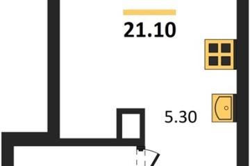 Фото №1: Студия 21 м² - Краснодар, мкр. Прикубанский внутригородской округ, 