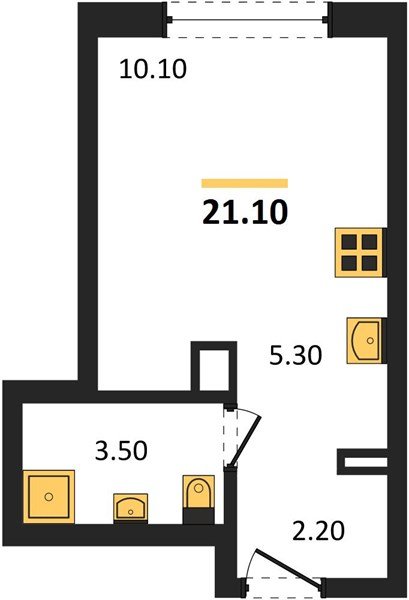 Фото №1: Студия 21 м² - Краснодар, мкр. Прикубанский внутригородской округ