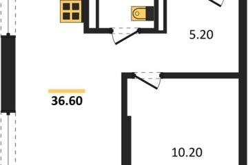 Фото №1: 1-комнатная квартира 36 м² - Краснодар, мкр. Прикубанский внутригородской округ,
