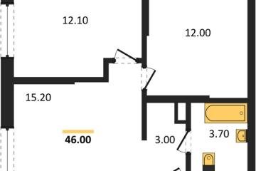 Фото №1: 2-комнатная квартира 46 м² - Краснодар, мкр. Прикубанский внутригородской округ,