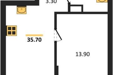Фото №1: 1-комнатная квартира 35 м² - Краснодар, мкр. Прикубанский внутригородской округ, 