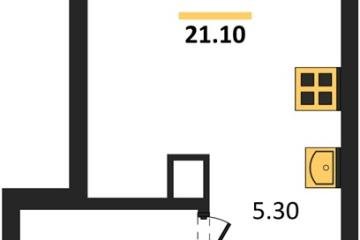 Фото №1: Студия 21 м² - Краснодар, мкр. Прикубанский внутригородской округ, 