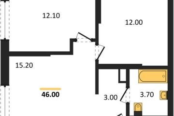 Фото №1: 2-комнатная квартира 46 м² - Краснодар, мкр. Прикубанский внутригородской округ, 