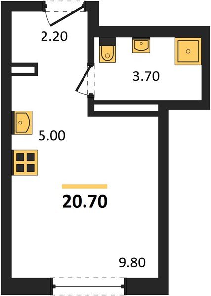 Фото №1: Студия 20 м² - Краснодар, мкр. Прикубанский внутригородской округ