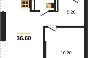 Фото №1: 1-комнатная квартира 36 м² - Краснодар, мкр. Прикубанский внутригородской округ, 