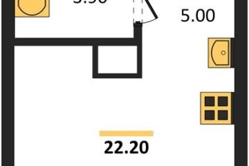 Фото №1: Студия 22 м² - Краснодар, мкр. Прикубанский внутригородской округ, 