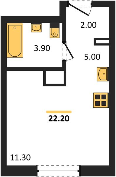 Фото №1: Студия 22 м² - Краснодар, мкр. Прикубанский внутригородской округ