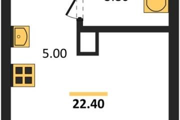 Фото №1: Студия 22 м² - Краснодар, мкр. Прикубанский внутригородской округ, 
