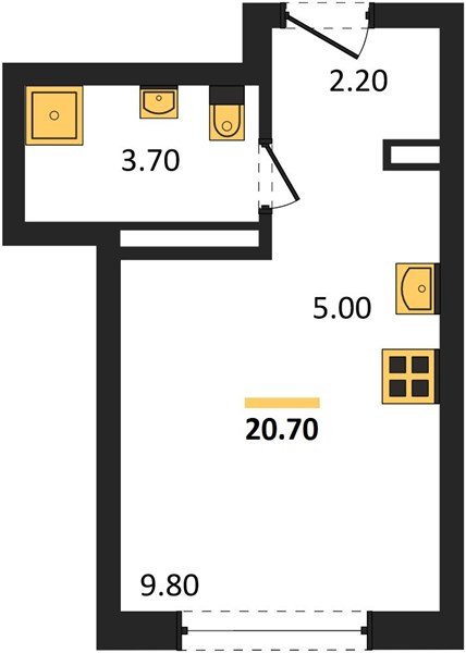Фото №1: Студия 20 м² - Краснодар, мкр. Прикубанский внутригородской округ