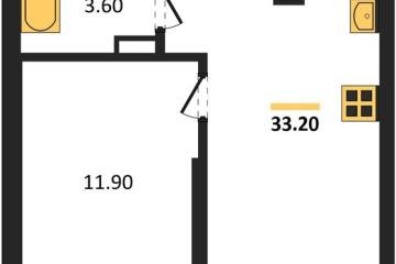 Фото №1: 1-комнатная квартира 33 м² - Краснодар, мкр. Прикубанский внутригородской округ, 