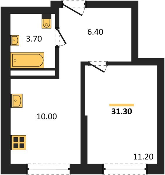 Фото №1: 1-комнатная квартира 31 м² - Краснодар, мкр. Прикубанский внутригородской округ