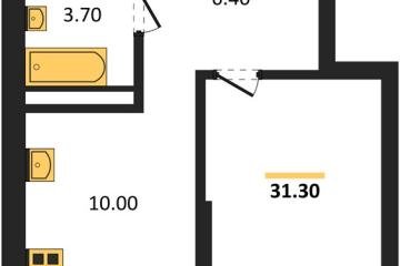 Фото №1: 1-комнатная квартира 31 м² - Краснодар, мкр. Прикубанский внутригородской округ, 