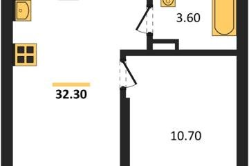 Фото №1: 1-комнатная квартира 32 м² - Краснодар, мкр. Прикубанский внутригородской округ,