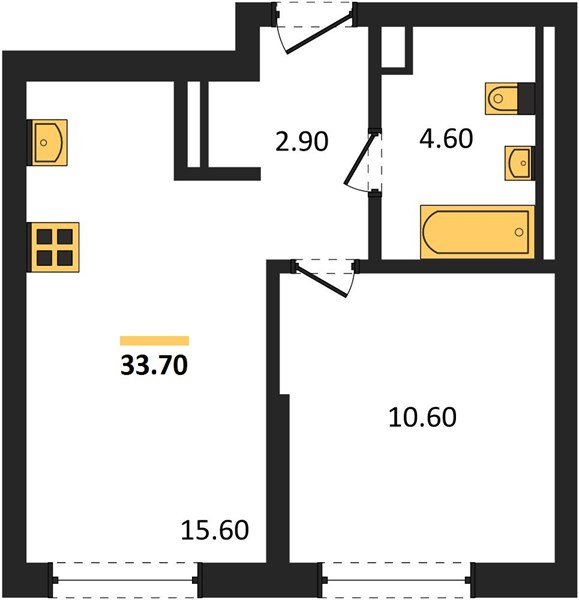 Фото №1: 1-комнатная квартира 33 м² - Краснодар, мкр. Прикубанский внутригородской округ