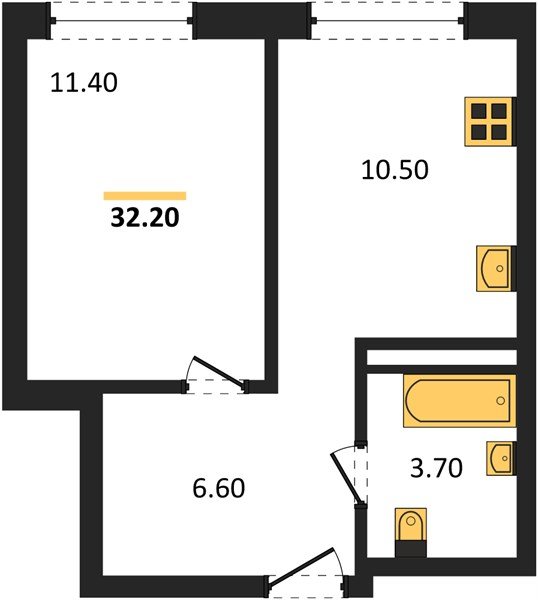 Фото №1: 1-комнатная квартира 32 м² - Краснодар, мкр. Прикубанский внутригородской округ