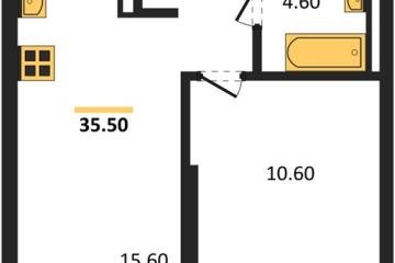 Фото №1: 1-комнатная квартира 35 м² - Краснодар, мкр. Прикубанский внутригородской округ,