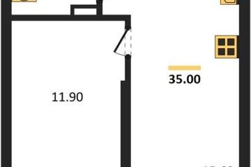 Фото №1: 1-комнатная квартира 35 м² - Краснодар, мкр. Прикубанский внутригородской округ,