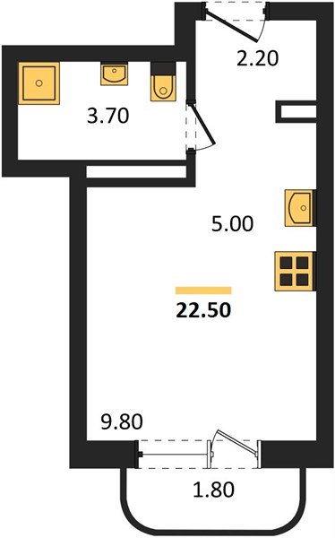 Фото №1: Студия 22 м² - Краснодар, мкр. Прикубанский внутригородской округ
