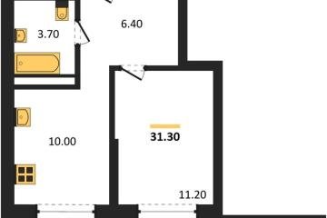 Фото №1: 1-комнатная квартира 31 м² - Краснодар, мкр. Прикубанский внутригородской округ,