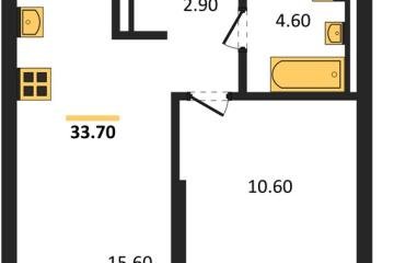 Фото №1: 1-комнатная квартира 33 м² - Краснодар, мкр. Прикубанский внутригородской округ, 