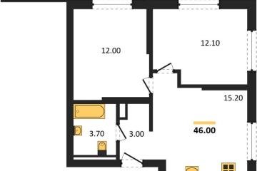 Фото №1: 2-комнатная квартира 46 м² - Краснодар, мкр. Прикубанский внутригородской округ,