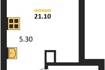 Фото №1: Студия 21 м² - Краснодар, мкр. Прикубанский внутригородской округ, 