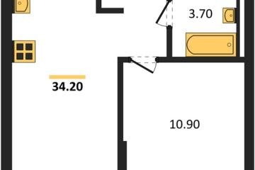 Фото №1: 1-комнатная квартира 34 м² - Краснодар, мкр. Прикубанский внутригородской округ,