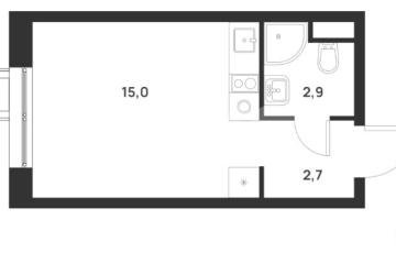 Фото №1: Студия 21 м² - Москва Новомосковский административный округ