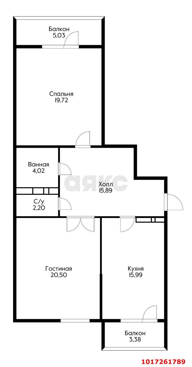 Фото №3: 2-комнатная квартира 80 м² - Краснодар, Карасунский внутригородской округ, Хлопчато-бумажный Комбинат, мкр. ЖК Альфа, ул. Уральская, 100