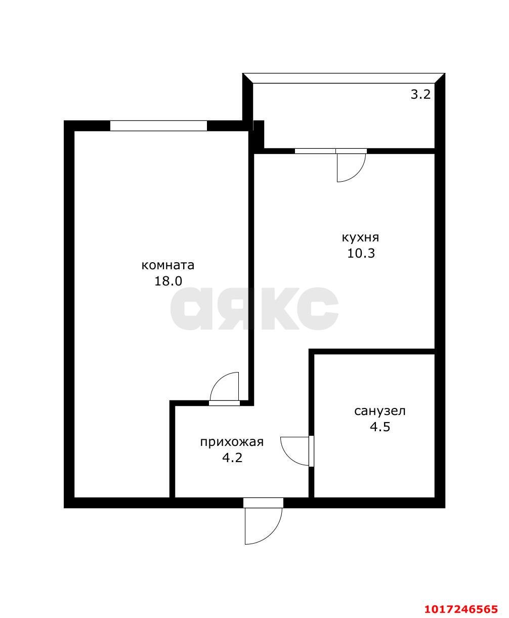 Фото №20: 1-комнатная квартира 37 м² - Краснодар, Прикубанский внутригородской округ, мкр. ЖК Бауинвест, ул. имени 40-летия Победы, 186к3