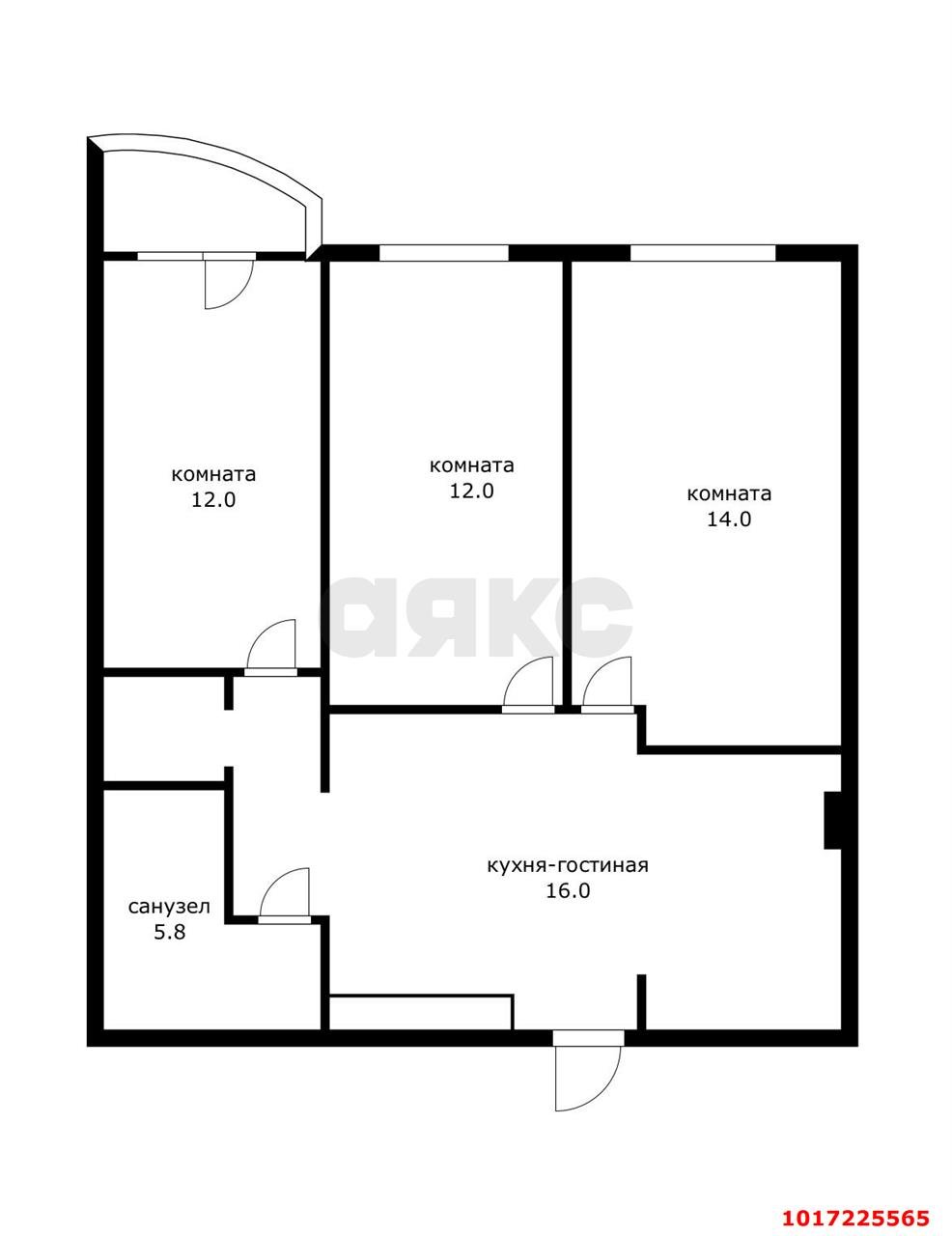 Фото №11: 2-комнатная квартира 60 м² - Краснодар, Центральный внутригородской округ, Центральный, мкр. ЖК Большой, ул. Красная, 176лит5/3