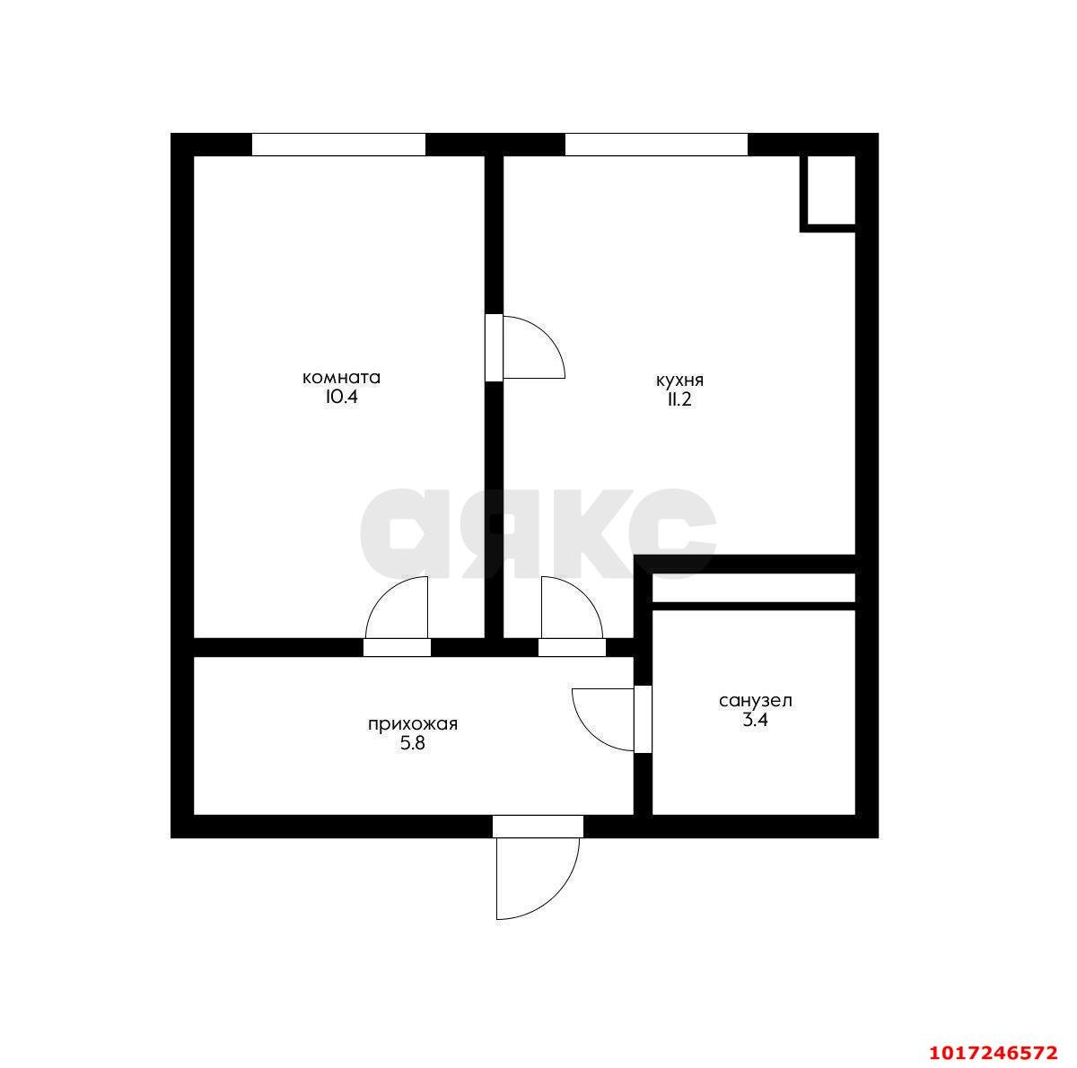 Фото №6: 1-комнатная квартира 30 м² - Новая Адыгея, мкр. жилой комплекс Баланс, ул. Береговая, 1к3