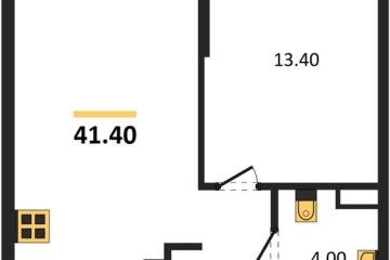 Фото №1: 1-комнатная квартира 41 м² - Краснодар, мкр. Догма Парк, ул. Марины Цветаевой, 35