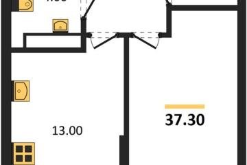 Фото №1: 1-комнатная квартира 37 м² - Краснодар, мкр. Догма Парк, ул. Марины Цветаевой, 36