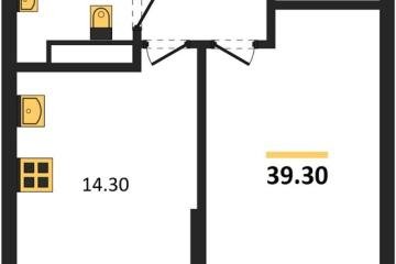 Фото №1: 1-комнатная квартира 39 м² - Краснодар, мкр. Догма Парк, ул. Марины Цветаевой, 35