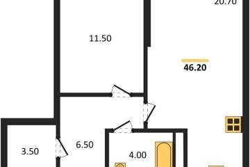 Фото №1: 1-комнатная квартира 44 м² - Краснодар, мкр. Догма Парк, ул. Марины Цветаевой, 35