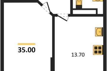 Фото №1: 1-комнатная квартира 35 м² - Краснодар, мкр. Догма Парк, ул. Марины Цветаевой, 36
