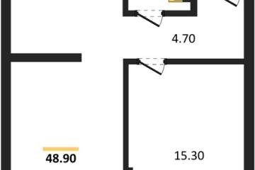 Фото №1: 1-комнатная квартира 47 м² - Краснодар, мкр. Догма Парк, ул. Марины Цветаевой, 35