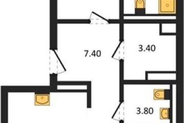 Фото №1: 2-комнатная квартира 68 м² - Краснодар, мкр. Прикубанский внутригородской округ,
